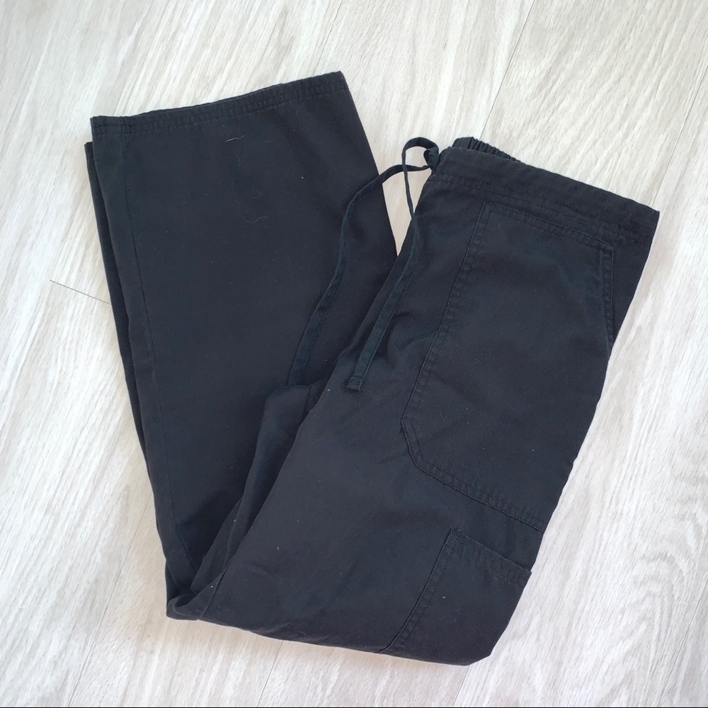 Black PETITE scrubstar scrub pants size XS